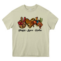 Mossy peace love rodeo Heavy Core Tee - JahusDesignShop