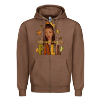 Chestnut Just a girl who loves Fall afro woman Zipper Hoodie - NancyCooperArtShop