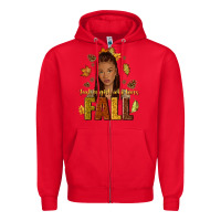 Red Just a girl who loves Fall afro woman Zipper Hoodie - NancyCooperArtShop