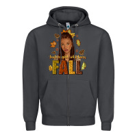 Smoke Just a girl who loves Fall afro woman Zipper Hoodie - NancyCooperArtShop