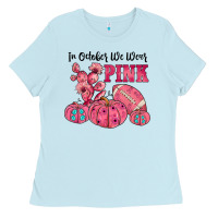 Baby Blue in october we wear pink Ladies Tee - JahusDesignShop