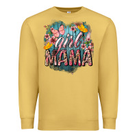 Antique Gold Girl mama butterfly mother's day Premium Sweatshirt - HowdyJamesFarm