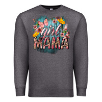 Charcoal Heather Girl mama butterfly mother's day Premium Sweatshirt - HowdyJamesFarm