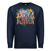 Navy Girl mama butterfly mother's day Premium Sweatshirt - HowdyJamesFarm