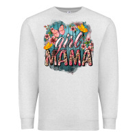 Oatmeal Heather Girl mama butterfly mother's day Premium Sweatshirt - HowdyJamesFarm