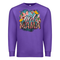 Purple Girl mama butterfly mother's day Premium Sweatshirt - HowdyJamesFarm