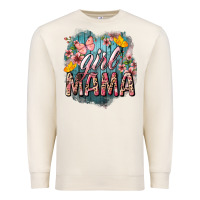 Sandshell Girl mama butterfly mother's day Premium Sweatshirt - HowdyJamesFarm