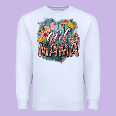 Girl Mama Butterfly Mother's Day Premium Sweatshirt Designed By Howdyjamesfarm