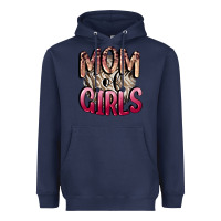 Navy Mom of Girls Mother's Day Heavyweight Hoodie - CowGirlArtShop