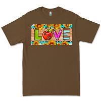 Cacao love and sunflower with pen and apple license plate template Premium Tee - Artiststas