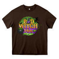 Chocolate Brown bad witch vibes Heavy Core Tee - BundleAndBundleShop