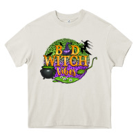 Cream bad witch vibes Heavy Core Tee - BundleAndBundleShop