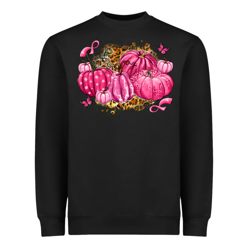 Breast Cancer Awareness Pink Pumpkins Heavyweight Sweatshirt by LillyAllenDesigns | Teevron