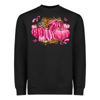 Black breast cancer awareness pink pumpkins Heavyweight Sweatshirt - LillyAllenDesigns