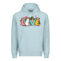 Blue Mist Love Easter Day Premium Hoodie - HowdyJamesFarm