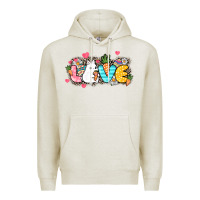 Oatmeal Heather Love Easter Day Premium Hoodie - HowdyJamesFarm