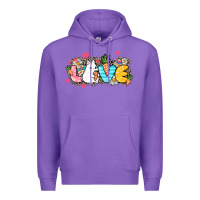 Purple Love Easter Day Premium Hoodie - HowdyJamesFarm