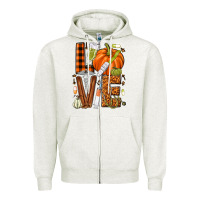 Oatmeal Heather Fall Nurse love Zipper Hoodie - NancyCooperArtShop