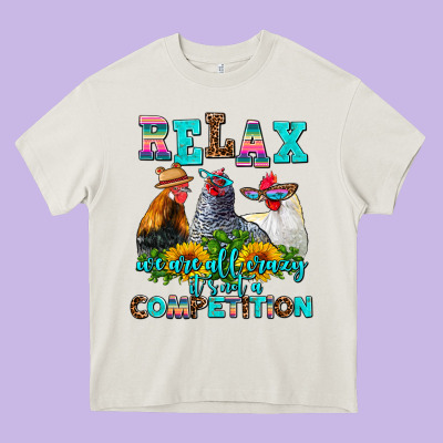 Relax We Are All Crazy  Competition Heavy Core Tee Designed By Adodesignshop