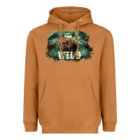 Meerkat Stay wild night Grizzly Bear Heavyweight Hoodie - HowdyJamesFarm