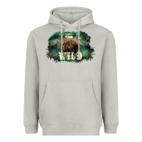Moon Dust Stay wild night Grizzly Bear Heavyweight Hoodie - HowdyJamesFarm