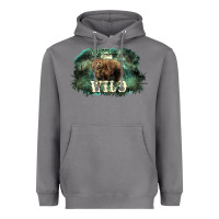 Storm Stay wild night Grizzly Bear Heavyweight Hoodie - HowdyJamesFarm