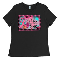 Black in october we wear pink Ladies Tee - JahusDesignShop