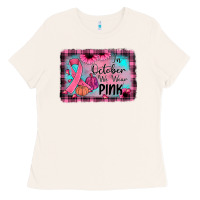 Bone in october we wear pink Ladies Tee - JahusDesignShop