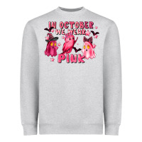 Heather Grey in october we wear pink Heavyweight Sweatshirt - LillyAllenDesigns