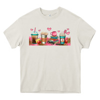 Cream teacher fuel coffee cups Heavy Core Tee - Jasminsmagicworld