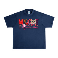 Navy my cat is my valentine Urban Heavy Tee - NancyCooperArtShop