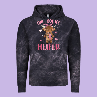 One Boujee Heifer Vintage Hoodie Designed By Maliassmallbusiness