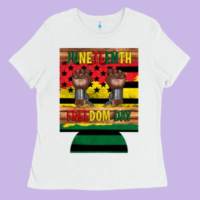Juneteenth Freedom Day 12 Oz Can Cooler (regular) 2 Ladies Tee Designed By Artiststas