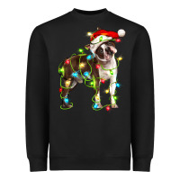 Black christmas chocolate boston terrier Heavyweight Sweatshirt - LillyAllenDesigns