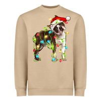 Mushroom christmas chocolate boston terrier Heavyweight Sweatshirt - LillyAllenDesigns