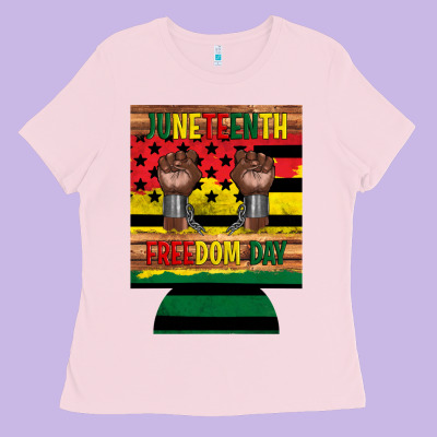 Juneteenth Freedom Day 12 Oz Can Cooler (regular) 2 Ladies Tee Designed By Artiststas