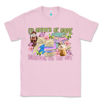 Bubblegum Pink id rather be home finishing my tbr pile Classic Tee - MaliasSmallBusiness