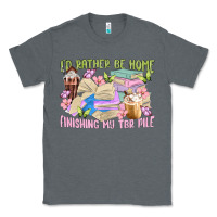 Charcoal Heather id rather be home finishing my tbr pile Classic Tee - MaliasSmallBusiness