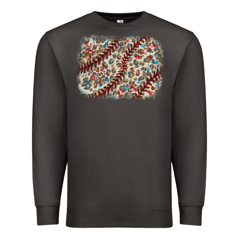 Baseball Leopard Glitter Background Premium Sweatshirt by HowdyJamesFarm | Teevron