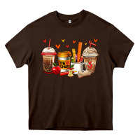 Chocolate Brown teacher coffee cups Heavy Core Tee - Jasminsmagicworld
