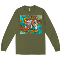 Army Green Fall Autumn Leopard Serape Mama Long Sleeve Tee - LillyAllenDesigns