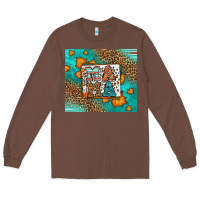 Chestnut Fall Autumn Leopard Serape Mama Long Sleeve Tee - LillyAllenDesigns