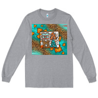 Heather Grey Fall Autumn Leopard Serape Mama Long Sleeve Tee - LillyAllenDesigns