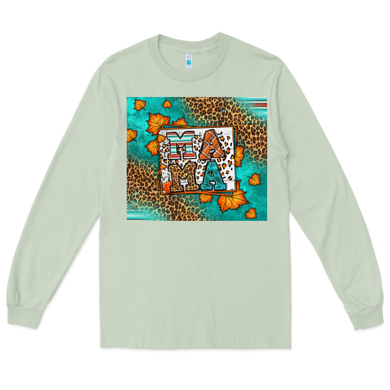Fall Autumn Leopard Serape Mama Long Sleeve Tee by LillyAllenDesigns | Teevron