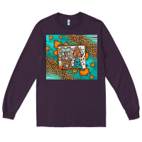 Plum Fall Autumn Leopard Serape Mama Long Sleeve Tee - LillyAllenDesigns
