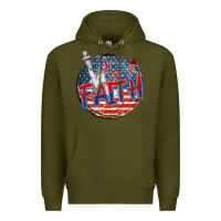 Army Green faith usa Premium Hoodie - CowGirlArtShop