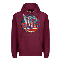 Burgundy faith usa Premium Hoodie - CowGirlArtShop