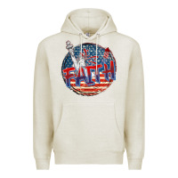 Oatmeal Heather faith usa Premium Hoodie - CowGirlArtShop