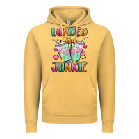 Vintage Mustard loaded tea junkie Vintage Hoodie - MaliasSmallBusiness
