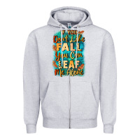 Heather Grey If you don't like Fall you can leaf me alone Zipper Hoodie - NancyCooperArtShop